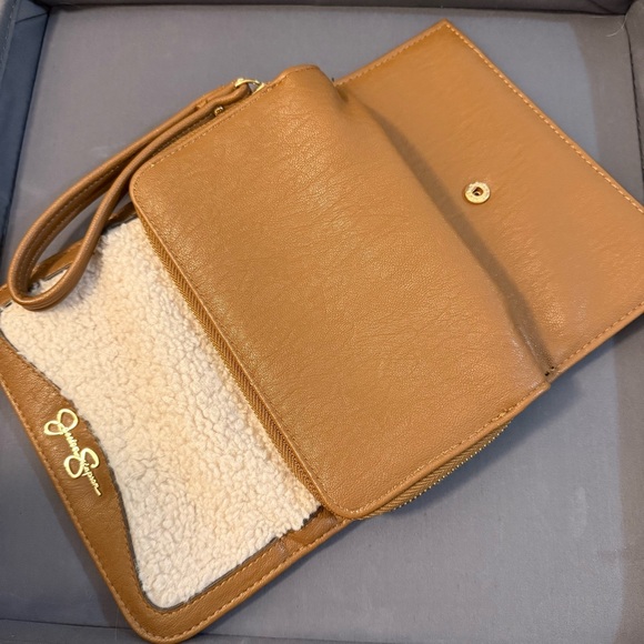 Jessica Simpson Tan and Cream Trifold Wristlet Wallet - Picture 7 of 7